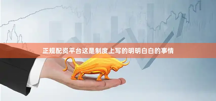正规配资平台这是制度上写的明明白白的事情
