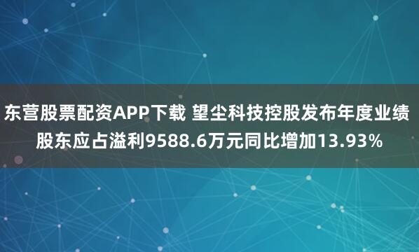 东营股票配资APP下载 望尘科技控股发布年度业绩 股东应占溢利9588.6万元同比增加13.93%